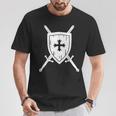 Knight Costume Knight Costume Shield Sword T-Shirt Lustige Geschenke