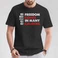 La Libertadiene En Muchos Calibres Propietario De Armas Amante De Las Armas Camiseta unisex Regalos divertidos