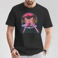 Laser Cat Eyes Kitten Ufo Retro 80S Cats Lovers Camiseta unisex Regalos divertidos