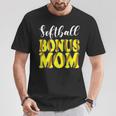 Leopard Softball Bonus Mom Stepmom Mother's Day T-Shirt Unique Gifts