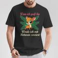 Liebe Zur Weihnachtszeit Reh Kitz Rehkitz Rotwein Tannen T-Shirt Lustige Geschenke