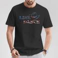 Line Dance Cowboy Hat Usa Flag S T-Shirt Lustige Geschenke