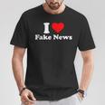 I Love Fake News T-Shirt Lustige Geschenke