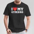 I Love My Gymbro Y2k Sigma Red Heart T-Shirt Lustige Geschenke