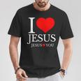 I Love Jesus Jesus Loves You Christian T-Shirt Personalized Gifts