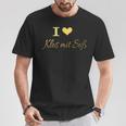 I Love Klos With Sauce Franken Dumplings Upper Franken Heart T-Shirt Lustige Geschenke