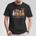 Lumières De Noël Drôles Poules Animaux De La Ferme De Noël T-Shirt Cadeaux drôles