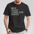 Mangez La Musique De Dortoir Edm Dj House Music T-Shirt Cadeaux drôles