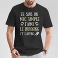 Mec Simple Running Apéro Homme Humour Course À Pied Cadeau T-Shirt Cadeaux drôles