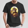 Mono Bebiendo Cerveza Bebedor De Cerveza Divertido Gorila Borracho Sim Camiseta unisex Regalos divertidos