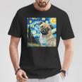 Mops Unter Dem Sternenhimmel T-Shirt Lustige Geschenke