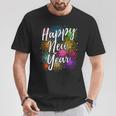 New Year's Eve Party Outfit Decoration Fireworks New Year Happy New Year T-Shirt Lustige Geschenke