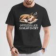 Offizielles Schlaf Bullterrier Hunde Hund Hunderasse T-Shirt Lustige Geschenke