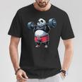 Panda Halterofilia Fitness Gimnasio Entrenamiento Camiseta unisex Regalos divertidos