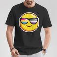 Panromantic Asexual PrideShirt Sunglasses Emoticon T-Shirt Unique Gifts