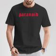 Paranoid Aesthetic Soft Grunge Goth Eboy Egirl T-Shirt Lustige Geschenke