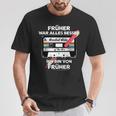 With Pencil Früher War Alles Besser Retro Cassette T-Shirt Lustige Geschenke