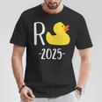 Pension 2025 With Duck For Pensioners And Retirees T-Shirt Lustige Geschenke