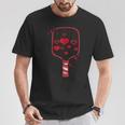 Pickleball Paddle Heart Valentines Day Racquetball Women T-Shirt Personalized Gifts