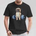 Pug Levantamiento De Pesas Divertido Deadlift Hombres Fitness Gym Entrenamiento Camiseta unisex Regalos divertidos