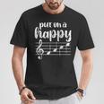 Put On A Happy Face Music Gráfico Divertido Para El Músico Camiseta unisex Regalos divertidos