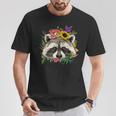 Raccoon Lover Unisex T-Shirt | Floral Trash Panda Design Unique Gifts