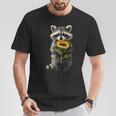 Raccoon Sunflower Unisex T-Shirt – Cute Floral Gift Unique Gifts