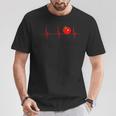 Red Tomato Paradeiser Heartbeat Ecg Pulseegetable Gardener T-Shirt Lustige Geschenke