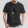 Retro Divertido Perro Amante De La Guitarra Rock Perro Tocando La Guitarra Camiseta unisex Regalos divertidos