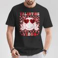 Retro Groovy Valentines Day Girl Valentine Vibes T-Shirt Personalized Gifts