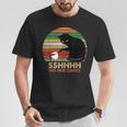 Retrointage Sshhhh No One Cares Cat Lover Camiseta unisex Regalos divertidos