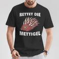 Rettet Die Mettigel Mettbrötchen Minced Meat Minced Meat Peter Mett T-Shirt Lustige Geschenke