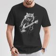 Rock Cat With Guitar Cat Motif Man Woman T-Shirt Lustige Geschenke