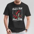 Rock N Roll Never Dies Rockabilly Girl Skull Tattoo Pin-Up T-Shirt Lustige Geschenke