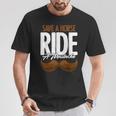 Save A Horse Ride A Mustache Statment Headband Facial Hair T-Shirt Lustige Geschenke