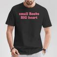 Small Boobs Big Heart Y2k 2000S T-Shirt Lustige Geschenke