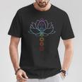 Spiritual Zen Lotus Flower Chakras Aligned Yoga T-Shirt Lustige Geschenke