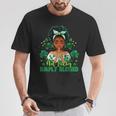 St Patrick's Day Not Lucky Simply Blessed Afro Black Women T-Shirt Personalized Gifts