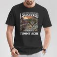 I Survived Today's Tummy Ache Groovy Cat T-Shirt Personalized Gifts