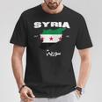 Syrian Revolution Flag Map Syria Situation Of Syria T-Shirt Lustige Geschenke