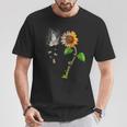 Tournesol Papillon Pour La Sensibilisation À La Maladie De Meniere T-Shirt Cadeaux drôles