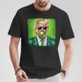 Trump Blowing Bubble Gum St Patrick's Day Green Sunglasses T-Shirt Unique Gifts