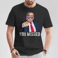 Trump You Missed Twice Bandana De La Bandera Estadounidense Trump 2024 Camiseta unisex Regalos divertidos