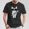 Trumpet Player Brass Musician Dog With Trumpet T-Shirt Lustige Geschenke