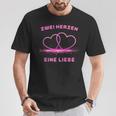 Two Hearts One Love T-Shirt Lustige Geschenke