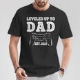 Updated To Papa-Level Unlocked Approx 2025 New Daddy Gamer T-Shirt Lustige Geschenke