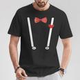 Valentine's Day Costume Hearts Bow Tie & Braces T-Shirt Lustige Geschenke