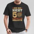 Vintage 50Th Birthday Dart Saying Double Bullseye T-Shirt Lustige Geschenke