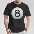 Vintage 8-Ball Gráfico De Billar Camiseta unisex Regalos divertidos