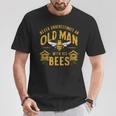 Vintage Never Underestimate An Old Man Beekeeper T-Shirt Personalized Gifts